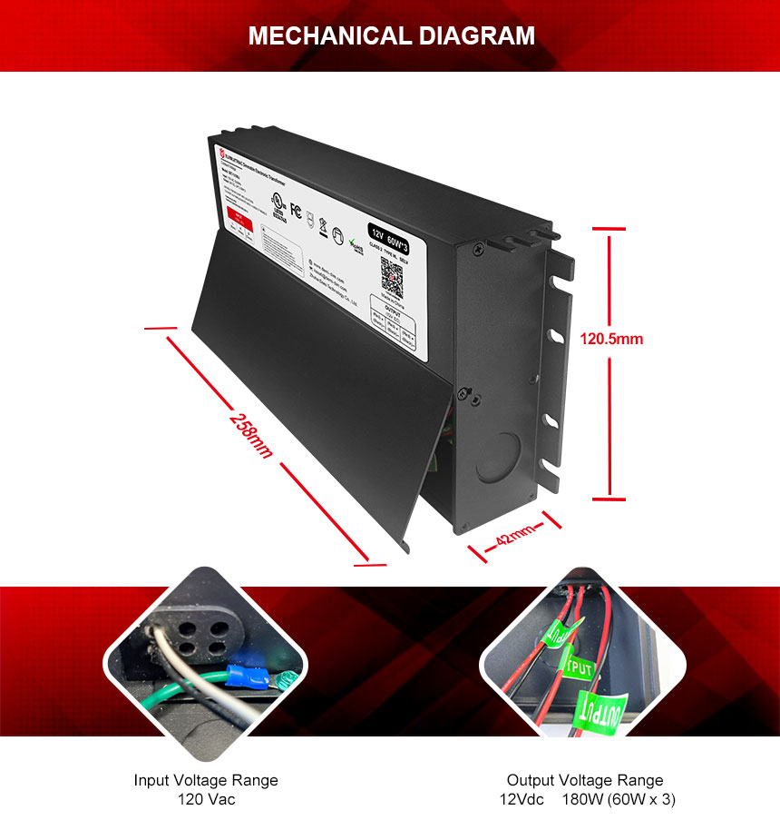 Transformador de fita LED de 12 volts